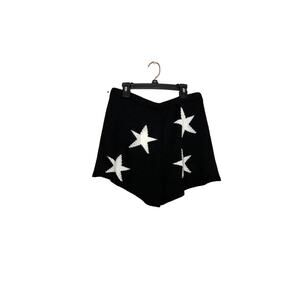 Altar'd State Star-Print Lounge knit Shorts sz large black white